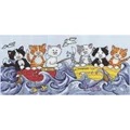 Image of Design Works Crafts At Sea Cats Cross Stitch Kit