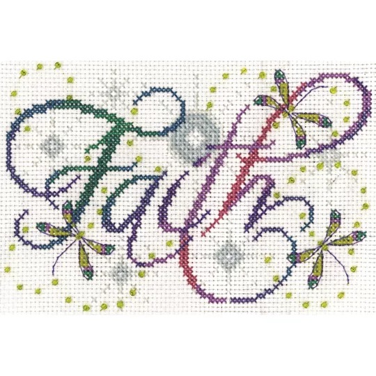 Image 1 of Design Works Crafts Faith Cross Stitch Kit