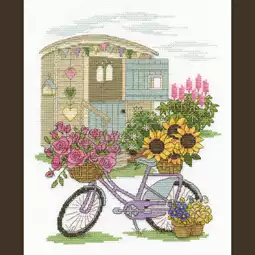DMC Flowery Bicycle Cross Stitch Kit