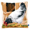 Image of Vervaco Grey Hen Cushion Cross Stitch Kit
