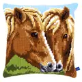 Image of Vervaco Horses Cushion Cross Stitch Kit