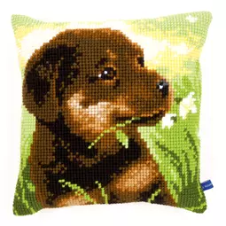 Vervaco Rottweiler Puppy Cushion Cross Stitch Kit
