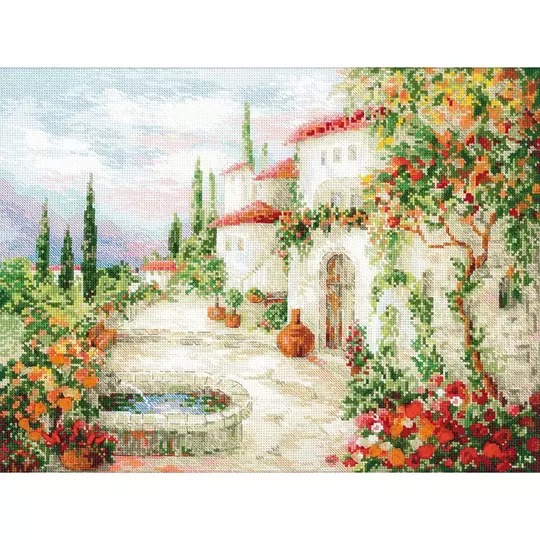 Image 1 of RIOLIS At the Fountain Cross Stitch Kit