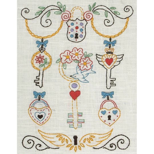 Image 1 of Anchor Keys Wedding Sampler Embroidery Kit
