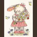 Image of DMC Flower Girl Cross Stitch Kit
