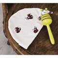 Image of Permin Ladybugs Soluble Canvas Kit Cross Stitch