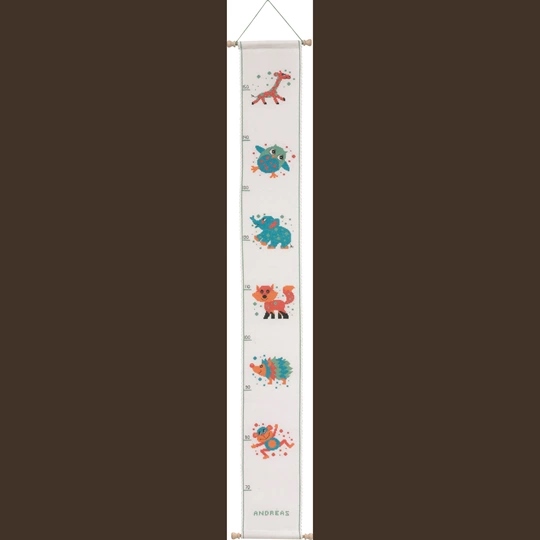 Image 1 of Permin Animals Height Chart Cross Stitch Kit
