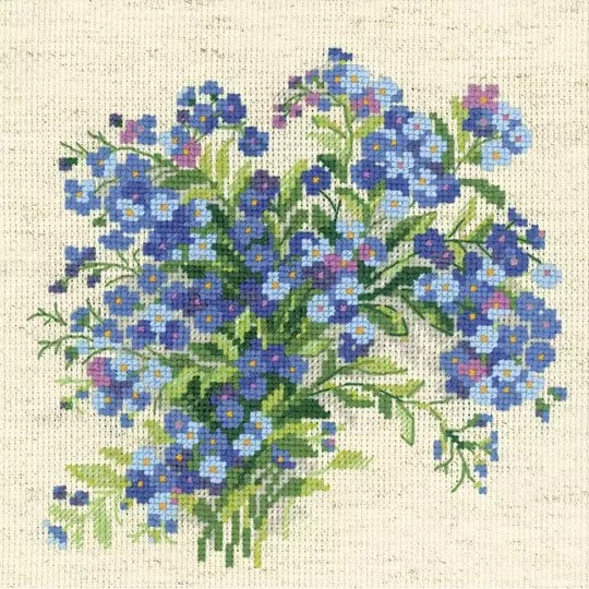 Image 1 of RIOLIS Forget Me Nots Cross Stitch Kit