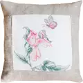 Image of Luca-S Rose and Butterfly Pillow Cross Stitch Kit