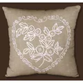 Image of Design Works Crafts Heart Candlewick Pillow Wedding Sampler Embroidery Kit