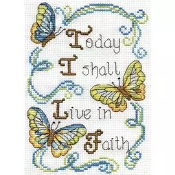 Design Works Crafts Live in Faith Cross Stitch Kit