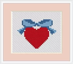 Luca-S Heart Mini Wedding Sampler Cross Stitch Kit