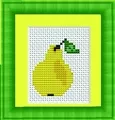 Image of Luca-S Pear Mini Cross Stitch Kit