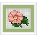 Image of Luca-S Pink Flower Mini Cross Stitch Kit