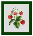 Image of Luca-S Strawberries Mini Cross Stitch Kit