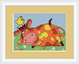 Luca-S Cow Mini Cross Stitch Kit