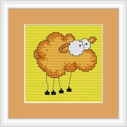 Luca-S Comic Sheep Mini Kit Cross Stitch