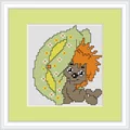 Image of Luca-S Hedgehog Mini Cross Stitch Kit