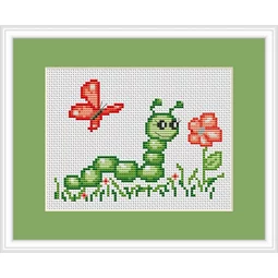 Luca-S Caterpillar Mini Kit Cross Stitch