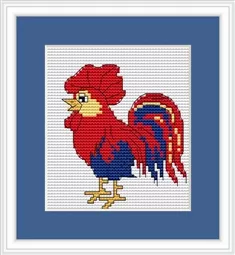 Luca-S Rooster Mini Cross Stitch Kit