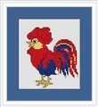 Image of Luca-S Rooster Mini Cross Stitch Kit