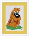 Image of Luca-S Hound Dog Mini Cross Stitch Kit