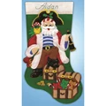 Image of Design Works Crafts Pirate Santa Stocking Christmas Craft Kit