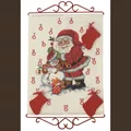 Image of Permin Santa and Snowman Advent Christmas Cross Stitch Kit