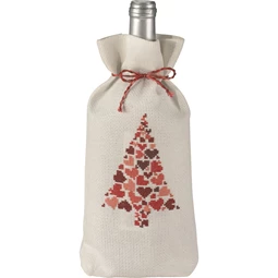 Permin Hearts Tree Bottle Bag Christmas Cross Stitch Kit
