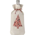 Image of Permin Hearts Tree Bottle Bag Christmas Cross Stitch Kit