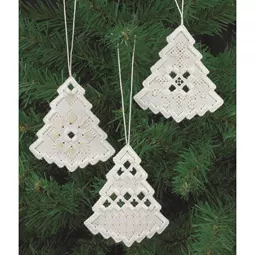 Permin White Tree Christmas Decorations Embroidery Kit