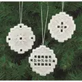 Image of Permin White Bauble Tree Decorations Embroidery Kit