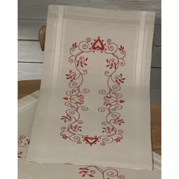 Permin Christmas Red Runner Embroidery Kit