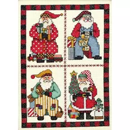 Bobbie G Designs Scrap Book Santa Christmas Cross Stitch Kit