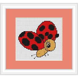 Luca-S Ladybird in Flight Mini Kit Cross Stitch