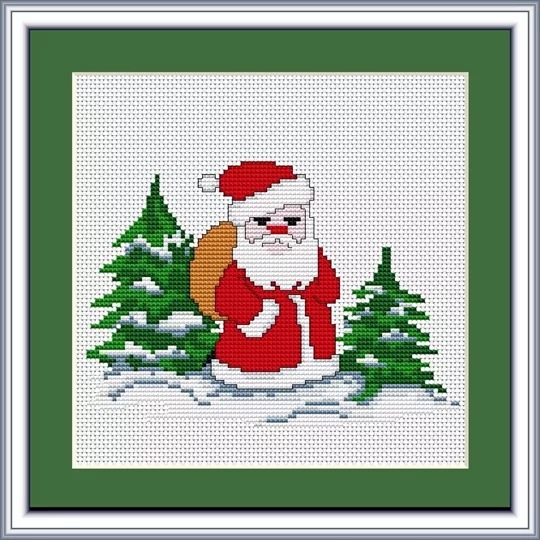 Image 1 of Luca-S Santa Claus Christmas Cross Stitch Kit