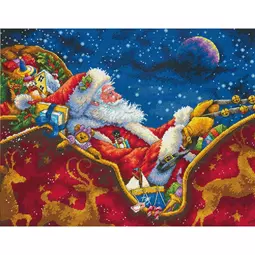 Dimensions Santa's Midnight Ride Christmas Cross Stitch Kit