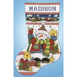 Design Works Crafts Snowman Fun Stocking Christmas Cross Stitch Kit