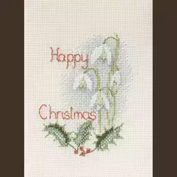 Derwentwater Designs Snowdrops Christmas Card Making Christmas Cross Stitch Kit