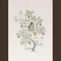 Image of Derwentwater Designs Partridge in a Pear Tree Card Christmas Cross Stitch Kit