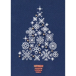 Derwentwater Designs Snowflake Tree Christmas Card Making Christmas Cross Stitch Kit