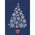 Image of Derwentwater Designs Snowflake Tree Christmas Card Making Christmas Cross Stitch Kit