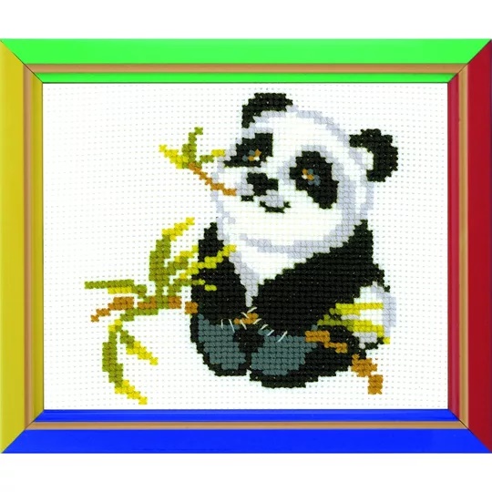 Image 1 of RIOLIS Happy Bee Panda Cross Stitch Kit