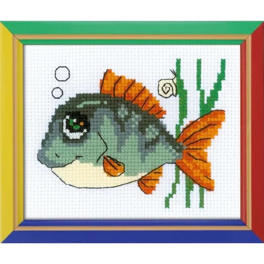 Image 1 of RIOLIS Happy Bee Smiling Fish Cross Stitch Kit