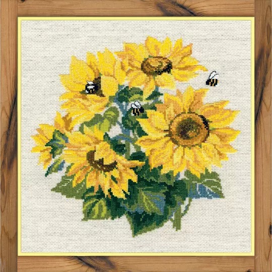 Image 1 of RIOLIS Sunflowers Cross Stitch Kit
