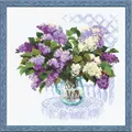 Image of RIOLIS Lilac Bouquet Cross Stitch Kit