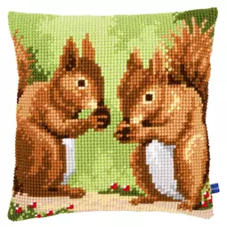 Vervaco Squirrels Cushion Cross Stitch Kit