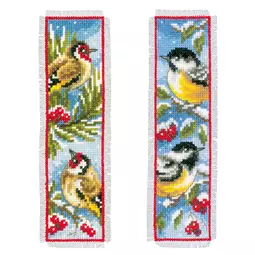 Vervaco Birds in Winter Bookmarks Christmas Cross Stitch Kit