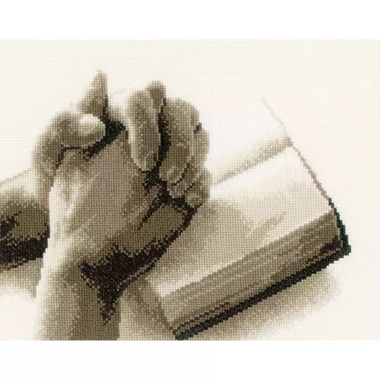 Image 1 of Vervaco Praying Hands Cross Stitch Kit