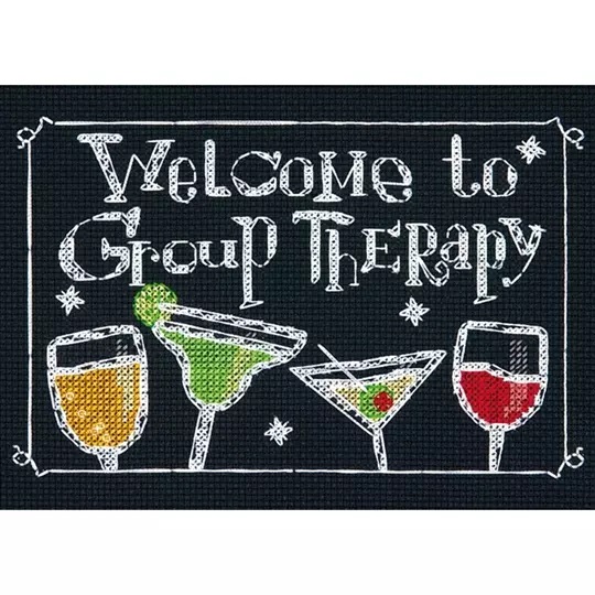 Image 1 of Dimensions Group Therapy Cross Stitch Kit